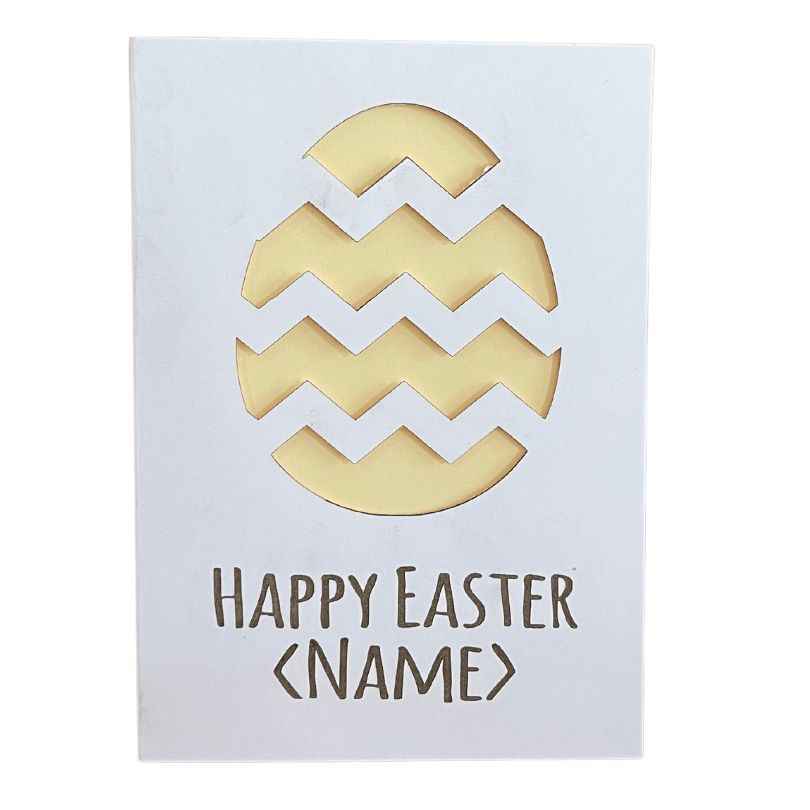 Easter egg personalised laser cut card