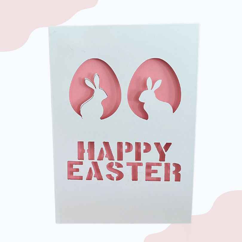 Happy Easter two bunnies card