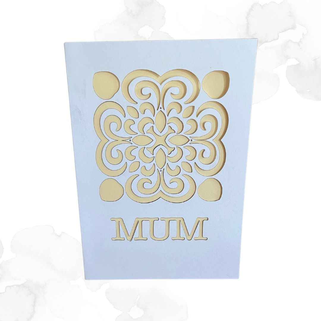 Mother's Day card kaleidoscope pattern