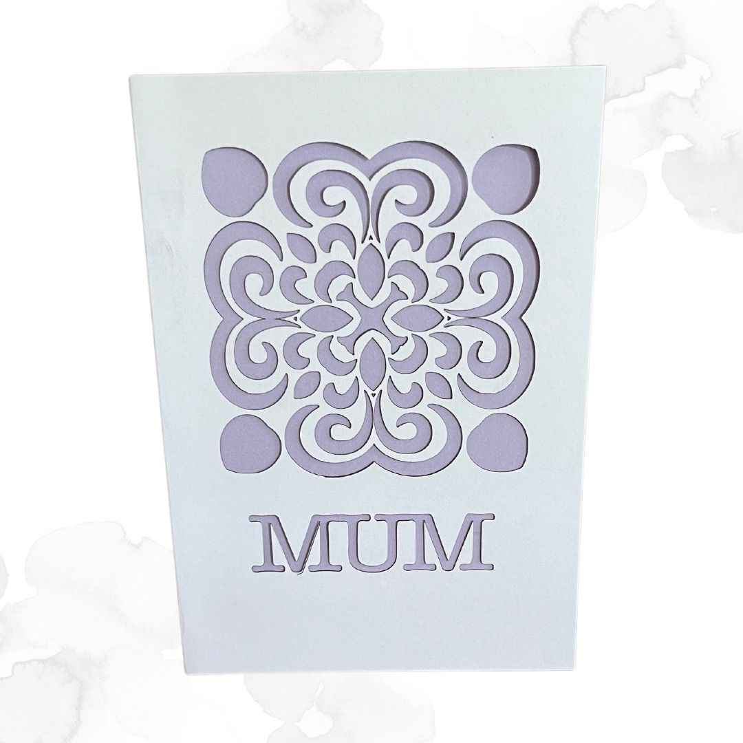 Mother's Day card kaleidoscope pattern