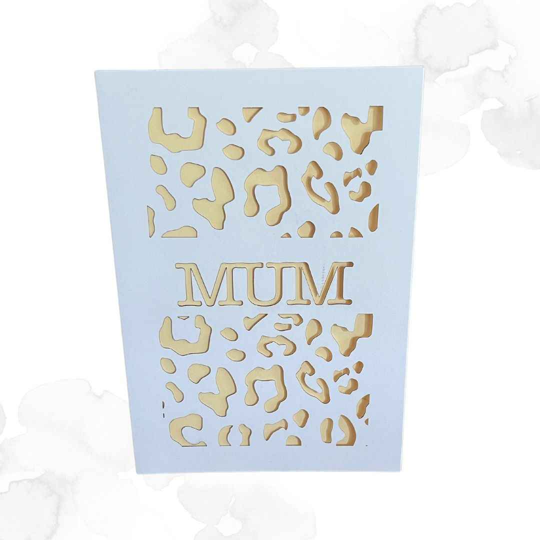 Mother's Day card animal print