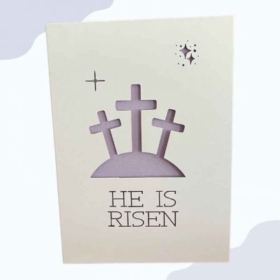 He is risen! Easter card